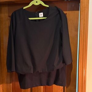 CAbi Elegant Black Blouse